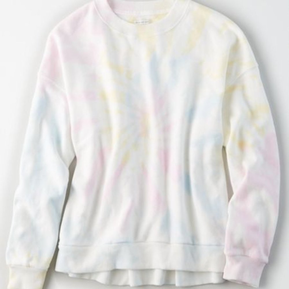 AE Tie Dye Drop Shoulder Sweatshirt